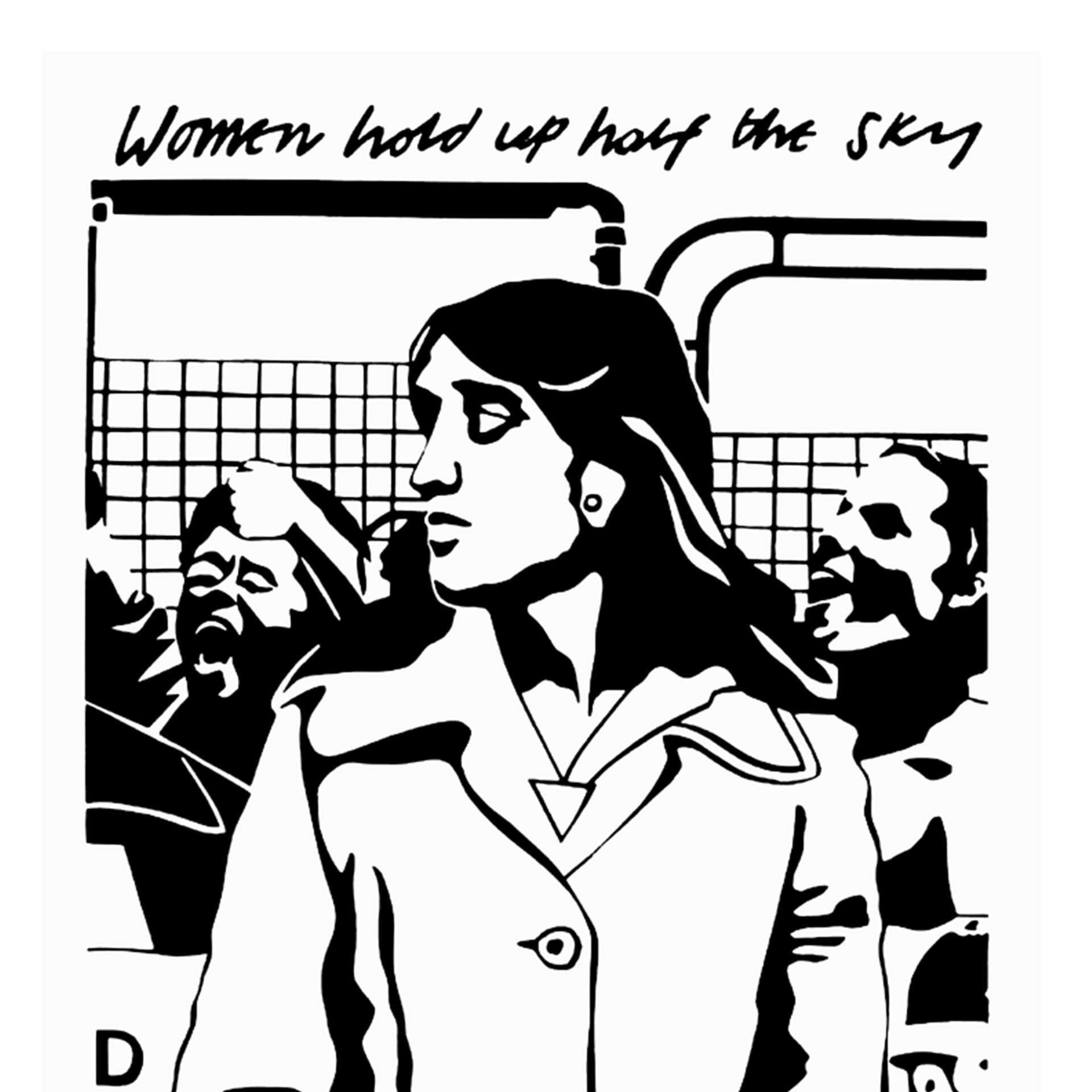 Black and white protest poster of Grunswick Strikers.